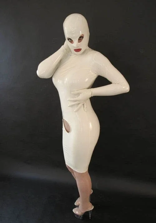 

costume partyNew Latex 100% Rubber Dress Hooded Handmade Woman Cosplay 0.4mm XS-XXL cosplay