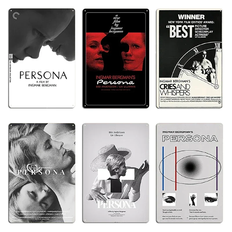 Persona Ingmar Bergman Passion Director Movie Addiction Personapop Metal Plaque Create Classic Designing Create Tin Sign Poster