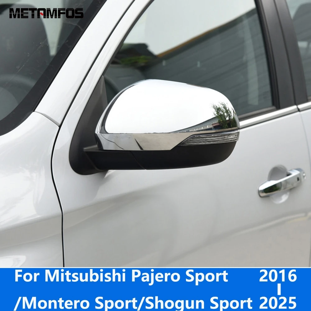 

Для Mitsubishi Pajero/Montero/Shogun Sport 2016-2023 2024 2025 хромированная крышка бокового зеркала заднего вида, защитная накладка, аксессуары