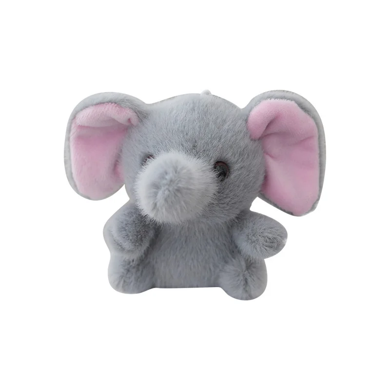 1 unidad de elefante bonito, juguete de peluche, colgante de Animal de dibujos animados, llavero de muñeco de peluche suave, mochila, bolso de coche, llavero, decoración, regalo para niños