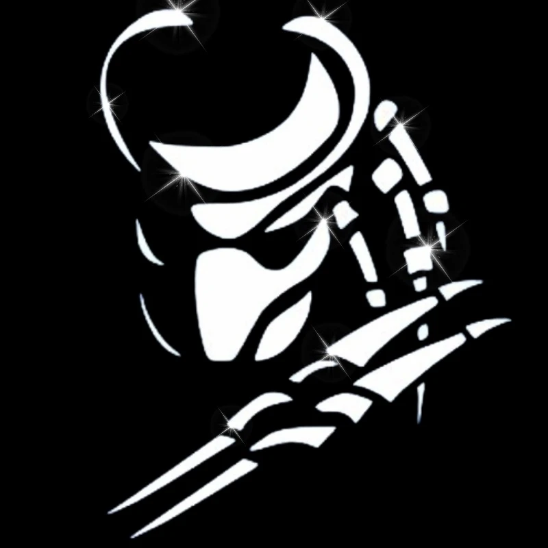Predator Head Vinyl Decal - Durable Sticker for Cars, Motorcycles & More - Perfect for Glass & Smooth Surfaces