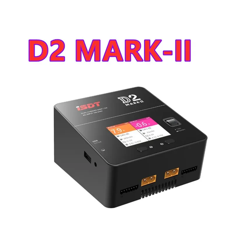 

ISDT D2 MARK2 MARK II 200W 24A 12A*2 AC Dual Channel Output Smart Battery Balance Charger For Rc Model / Drone