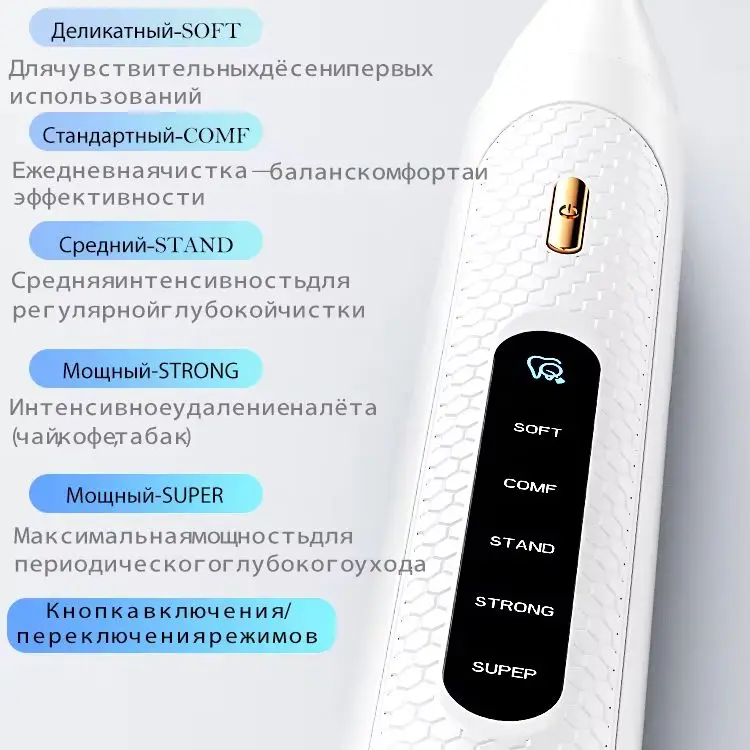 Ultrasonic Tooth Cleaner Kit Ultrasonic Electric Plaque & Tartar Remover Dental Mirror For Dental & Oral Checkup image 4