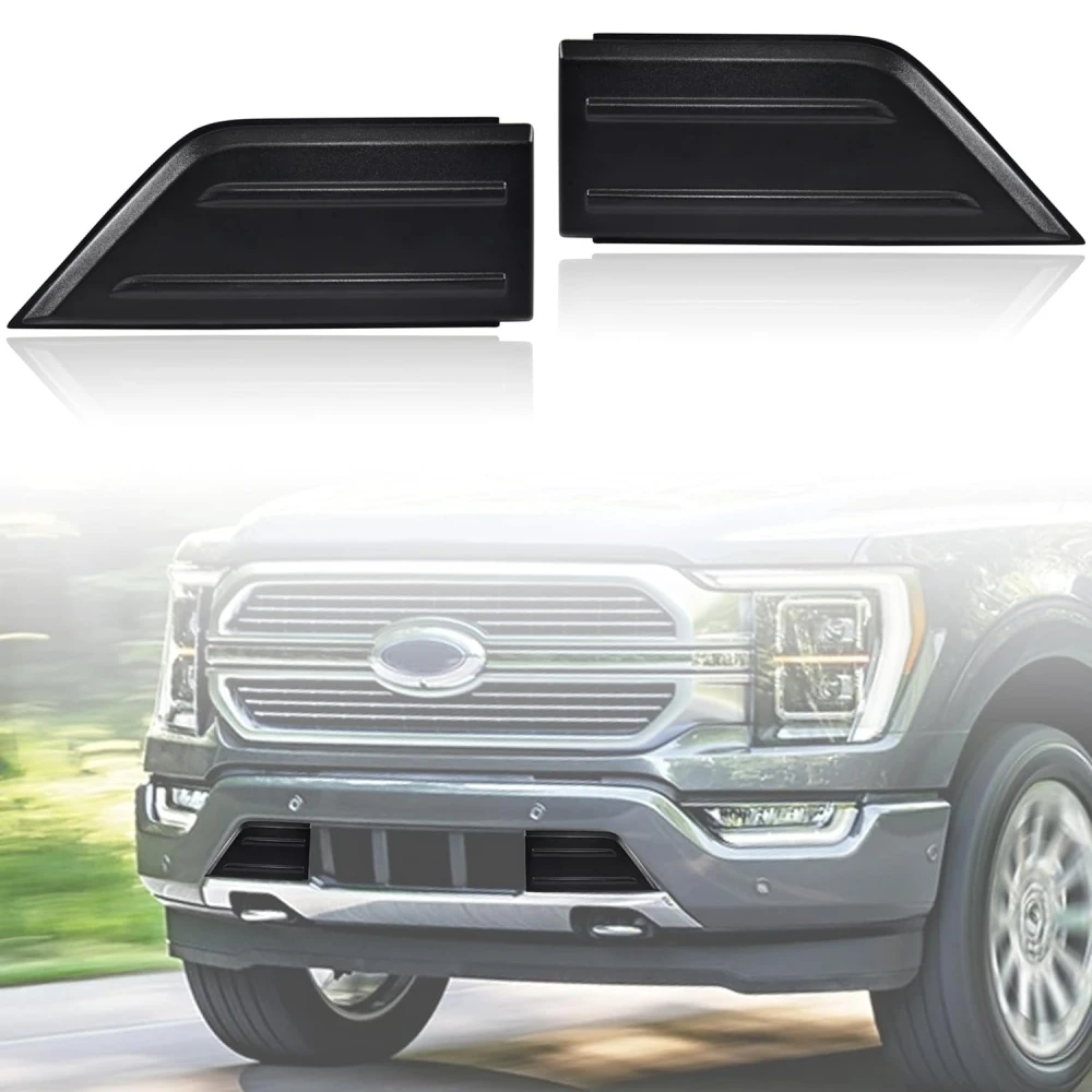 

MOVOTOR Front Bumper Guards Pads Inserts End Caps Cover with Clips for 2021-2023 Ford F150