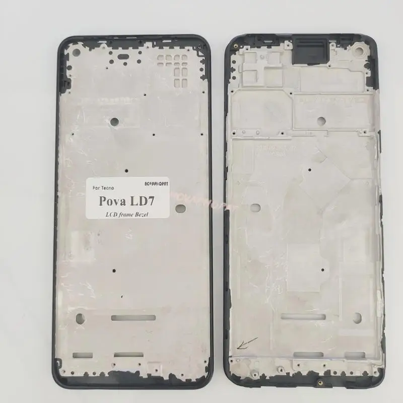 LCD Frame Front Housing Cover Chassis Bezel For Tecno Pova 2 Neo LD7 LE7 LE6 KE5 Pouvoir 4 LC7 For Infinix Note 7 X690