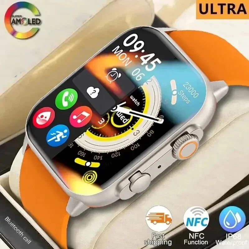 

2025 Original HK10 Ultra 3 Men Smart Watch 2GB ROM AI ROBOT Network Sharing AMOLED NFC Compass GPS Smartwatch for ISO Android