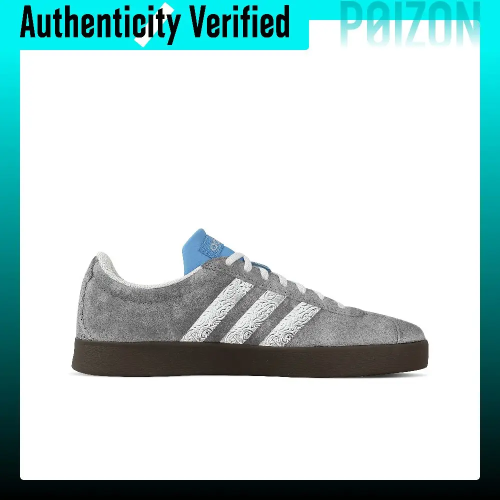 Custom Adidas VL COURT 2.0 Cement Flower Bar Low top German Army Trainers Unisex Gray JI0496(Team773-)