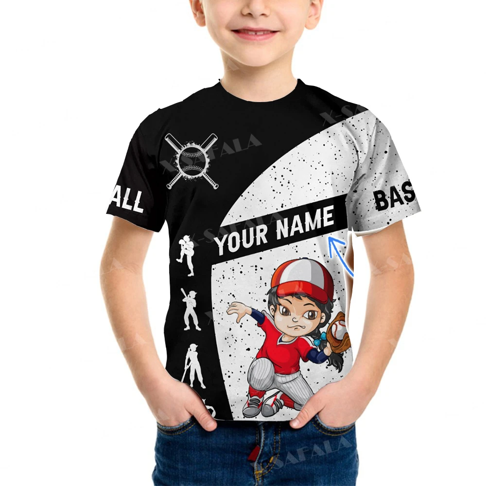 

Baseball Catcher Lover Sports Boys T Shirt Short Sleeves Tops Girls Children Clothing Summer T-shirt Tee Toddler Clothes -10