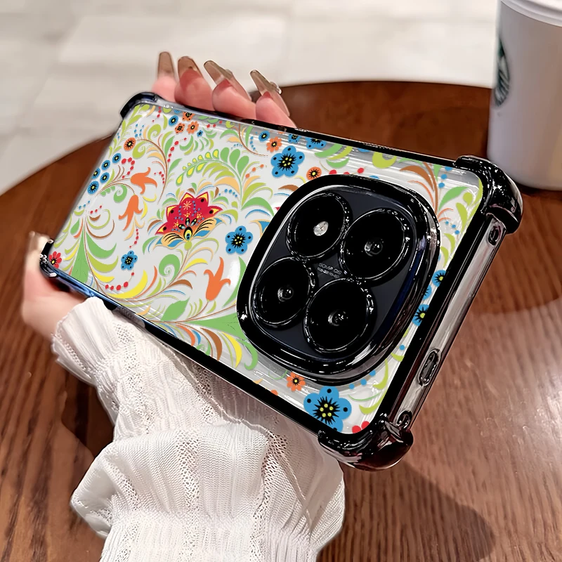 Clear Plating Phone Case For Vivo IQOO T1X 4G T1 5G Colorful Flowers Pattern Cover For Vivo Z10X U1X Shockproof Soft Fundas view 5