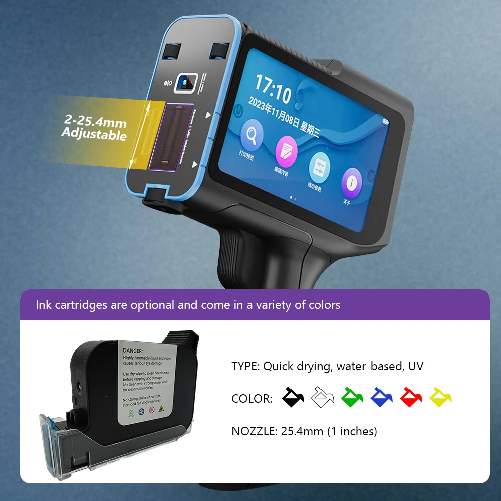 Handheld A9 Inkjet Printer Coder Gun with Warranty 3000mAh Battery Batch Coder for Craft Beer Bottles Coding Machines Fast Jet