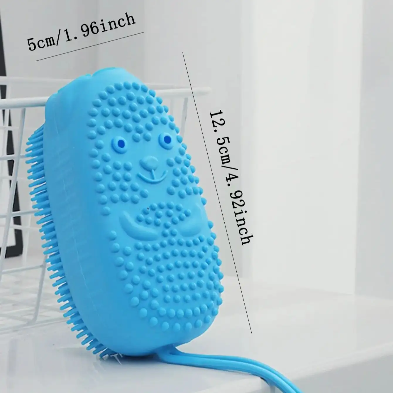 1pc-Silicone Body  Shower Scrub Sponge Bubble Bath Brush Massager Skin Cleaner Cleaning Pad Bathroom Accessories