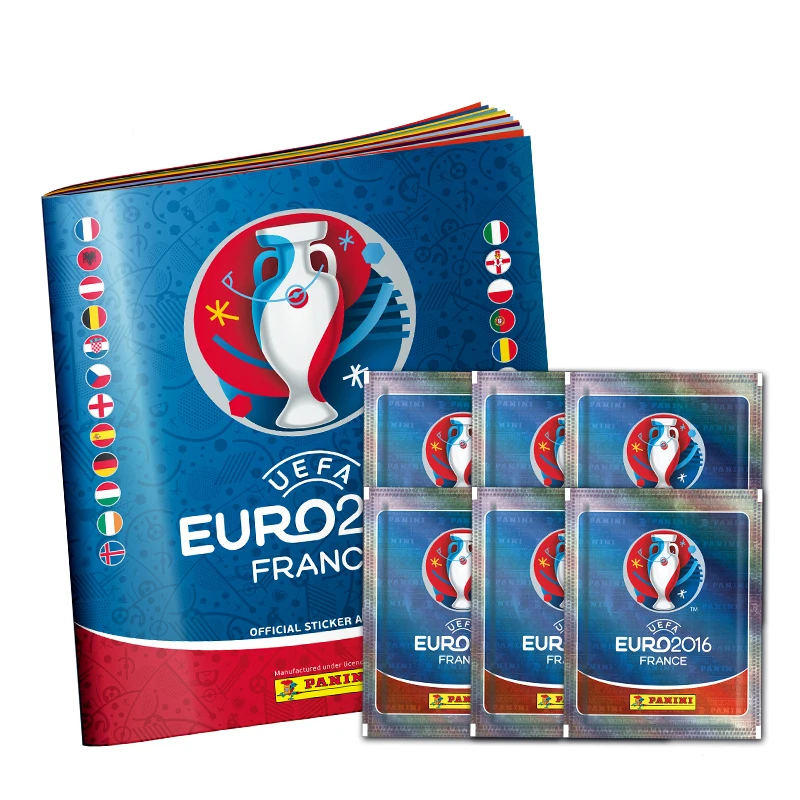 팬이니 2016 유로 홀로 스티커 앨범 공식 빈티지 축구 카드 축구 팬들이 좋아하는 수집품을 위한 향수를 불러일으키는 선물 상자
