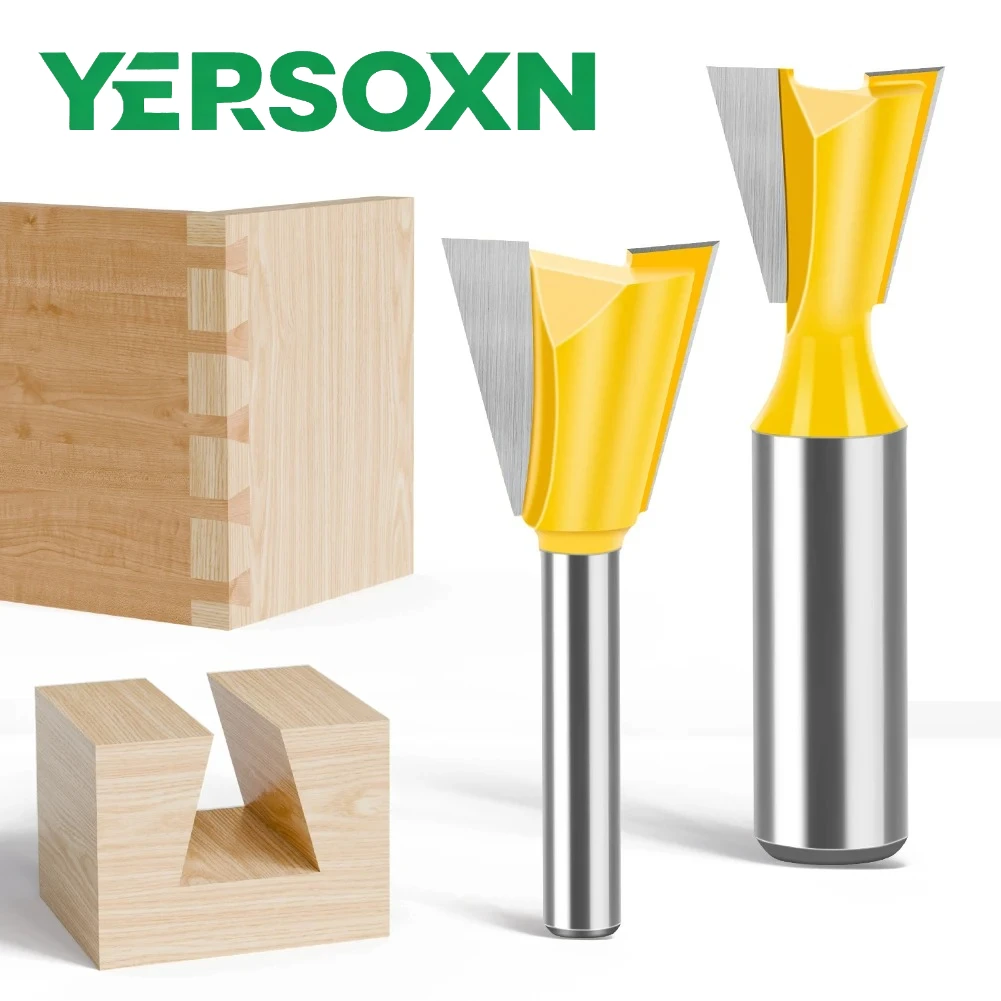 

1PC 1/4 1/2in Shank Dovetail Joint Router Bits Set 14 Degree Dovetail Joint Router Bit Set Milling Cutter For Woodworking Tools