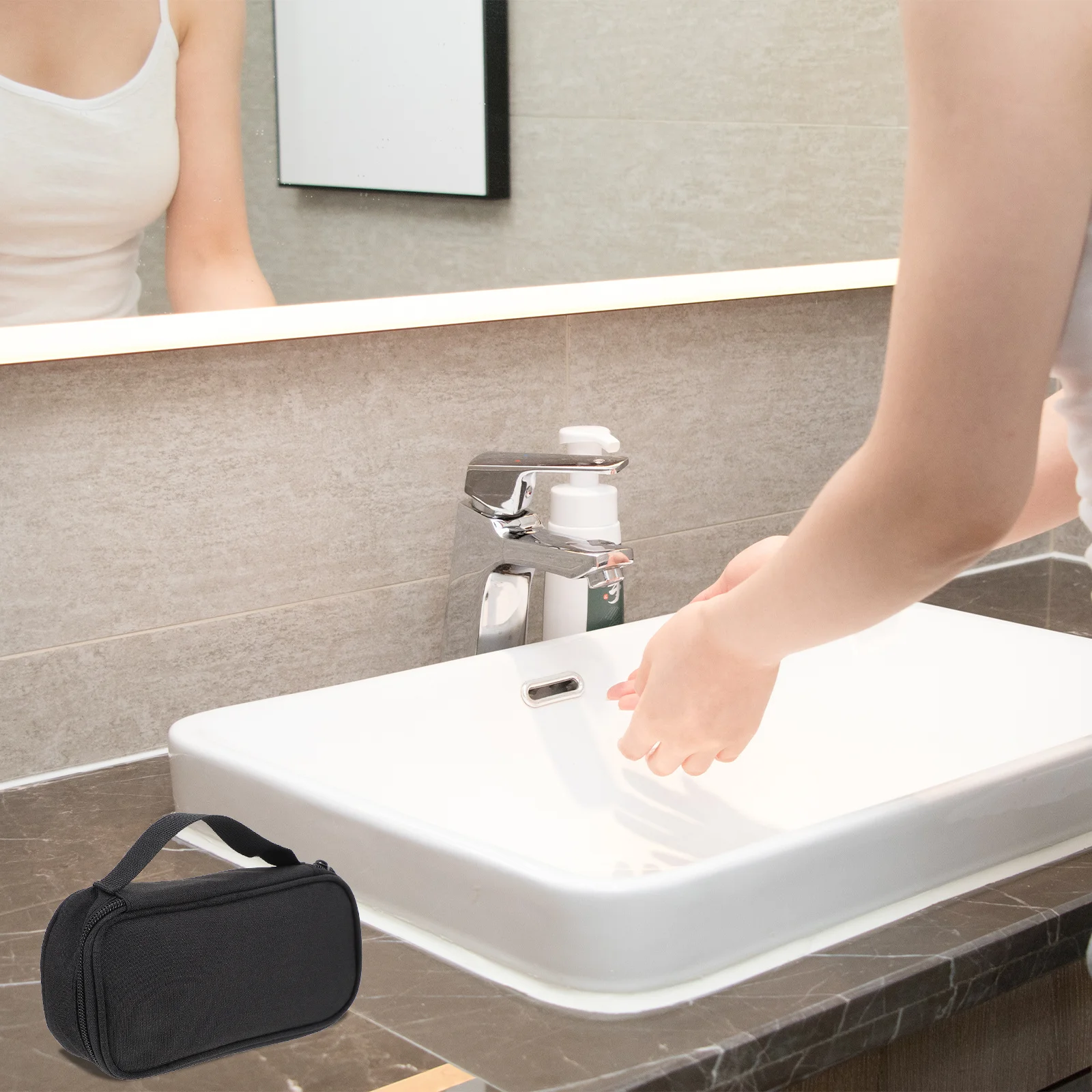 

1pc Oxford Cloth Storage Bag For Earphone Headset Power Bank Data Cable Organizer Portable Travel Pouch Multipurpose Waterproof