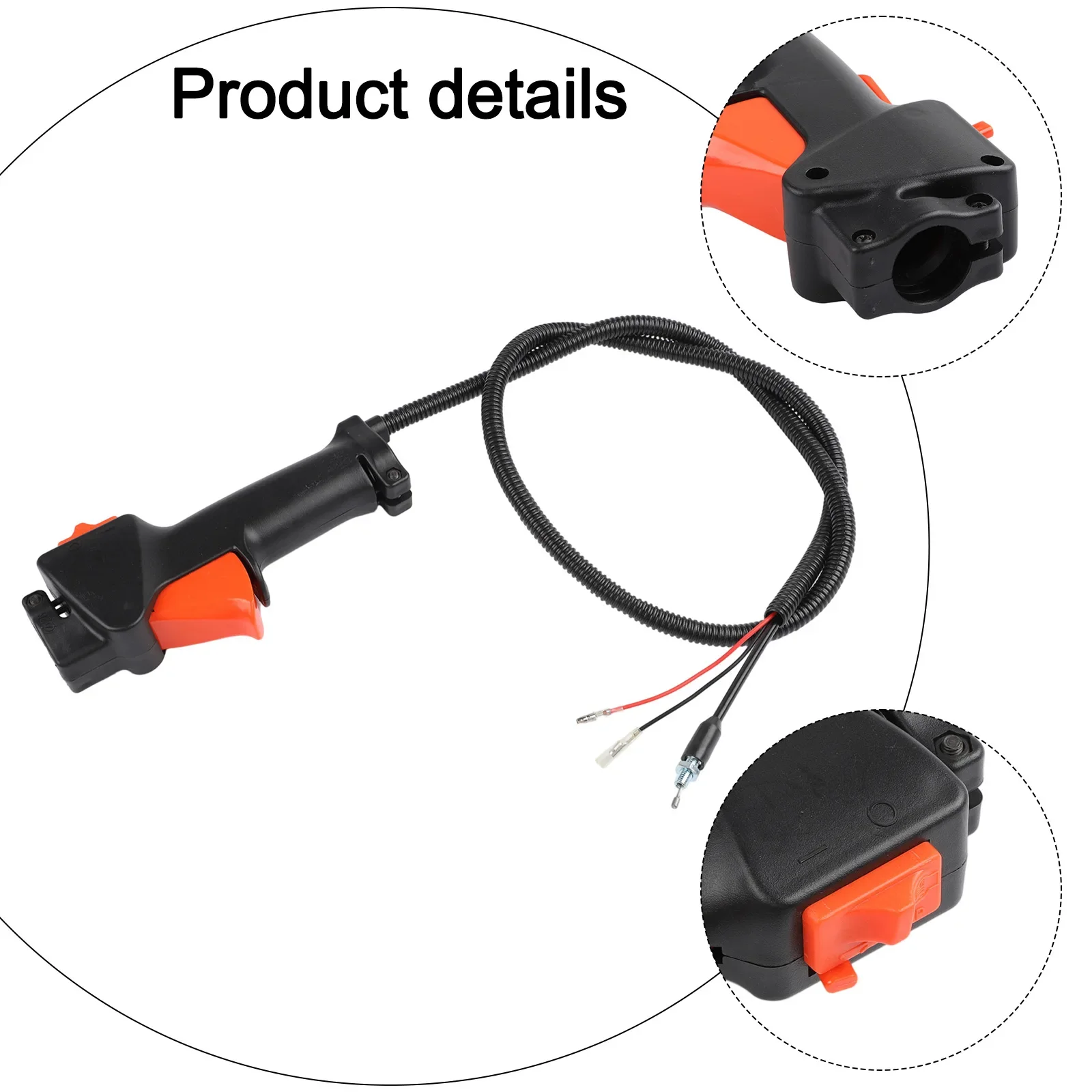 Throttle cable with integrated trigger switch for Honda GX35 139F 140F brush cutters restoring original throttle functionality