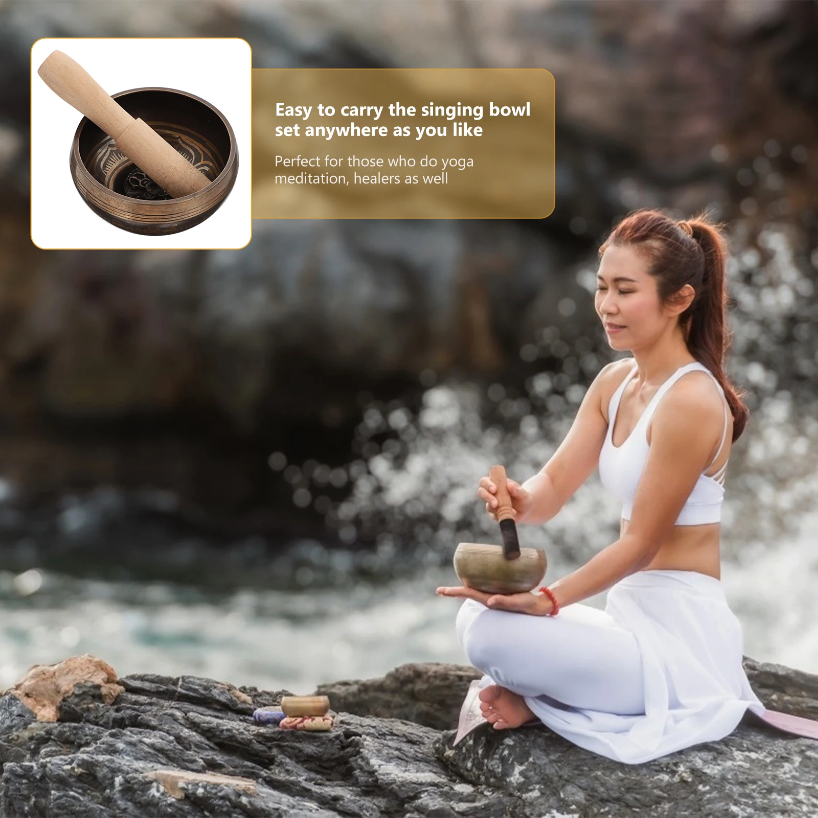 

1set Tibetan Singing Bowl Healing Set Copper Sound Therapy Bowl For Meditation Yoga Buddhism Supplies Relaxation