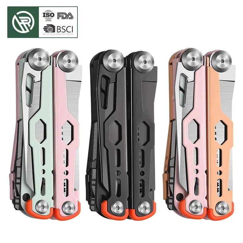 Multi-Functional Multi Tool Pliers 16 in 1 with Screwdriver OEM Attractive Color Outdoor Camping Tools with Ruler Scissor