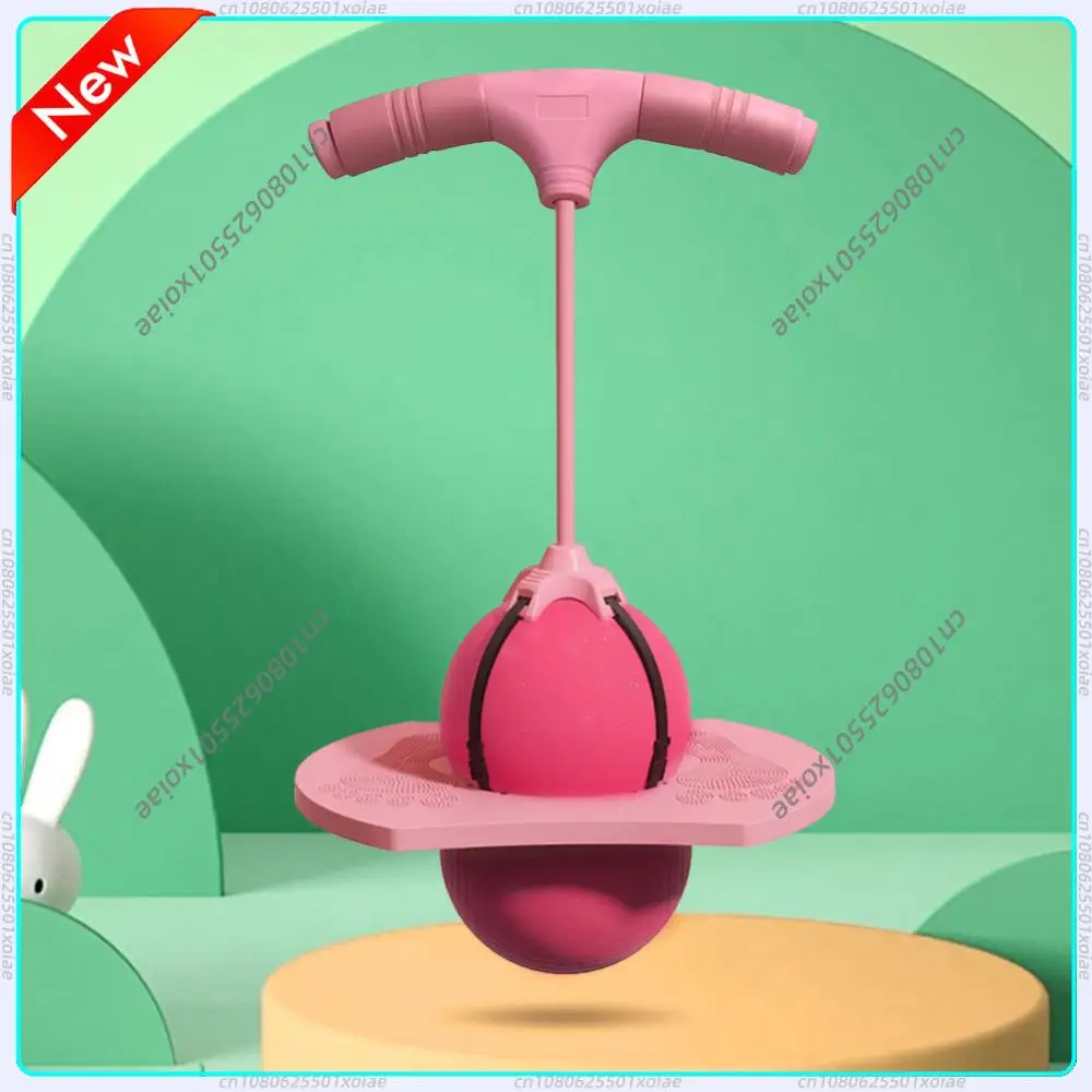 Bounce Jump Trick Board with Handle and Pump High Jump Toy Balance Jumping Ball Safe and Fun for Kids Boys & Girls Outdoor Play