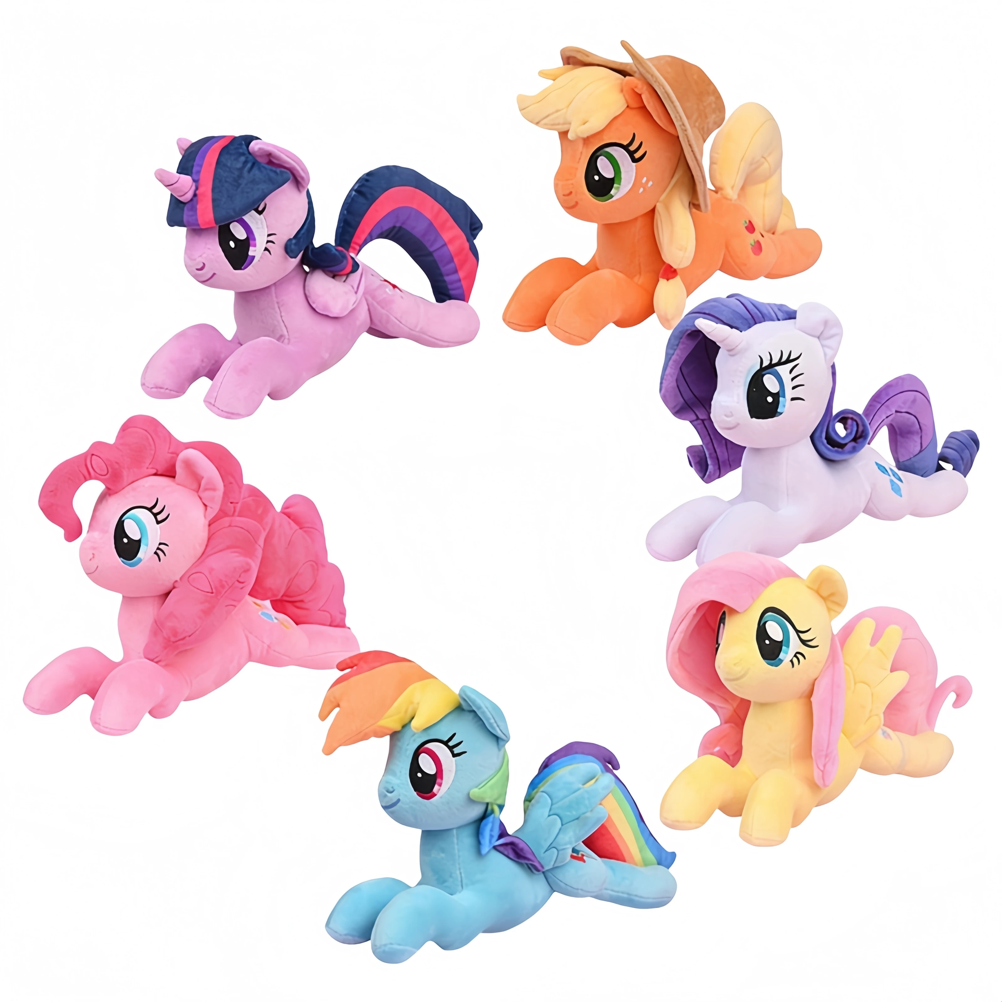 

Плюшевые игрушки My Little Pony: Твайлайт Спаркл, Пинки Пай, Рарити, Флаттершай, Эпплджек, Рэйнбоу Дэш – мягкие куклы, подарок для детей на Рождество