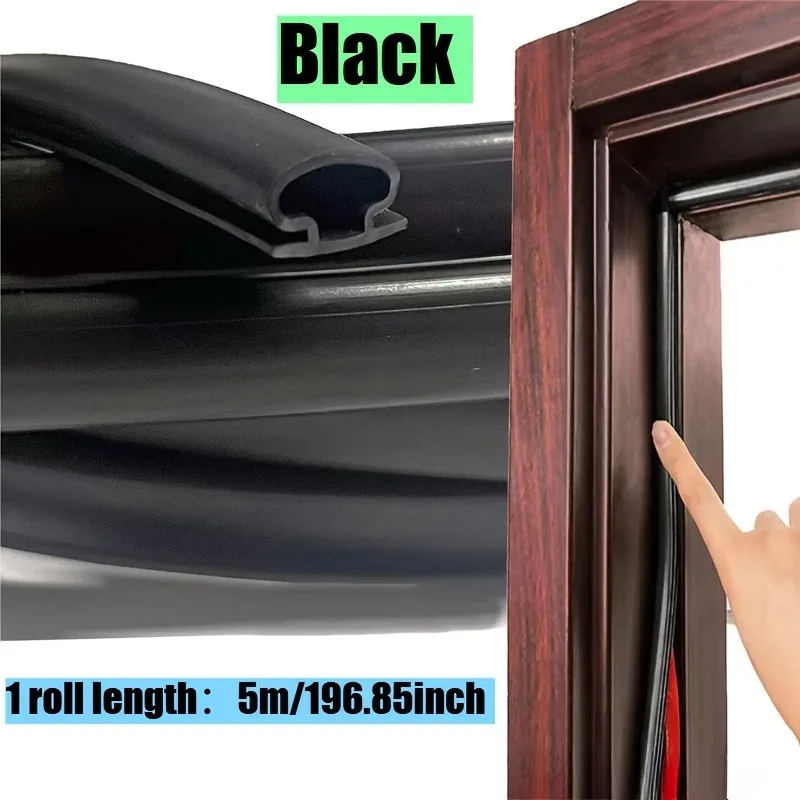 Silicone Rubber Sealing Strip For Door / Window Sound Insulating Strip Self-adhesive Tape Window Insulation Seal