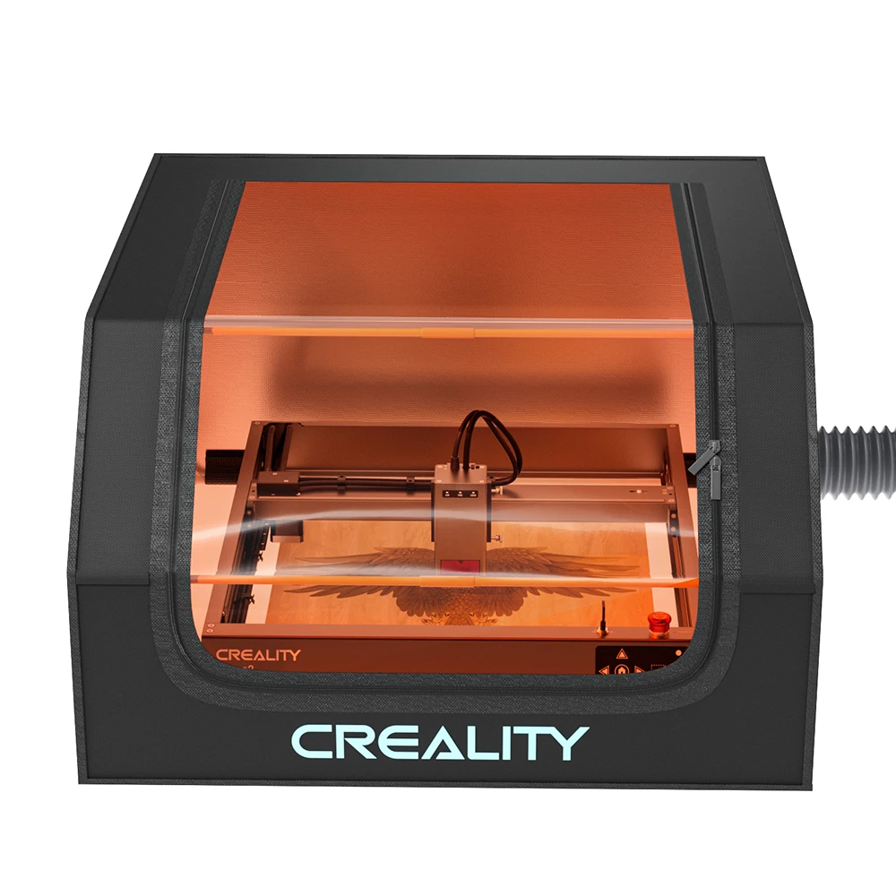 Imagem -02 - Creality Gravador a Laser Gabinete Capa Protetora à Prova de Fogo com Exaustor e Tubo Caber 22w Creality Falcon2 Cr-laser Falcon