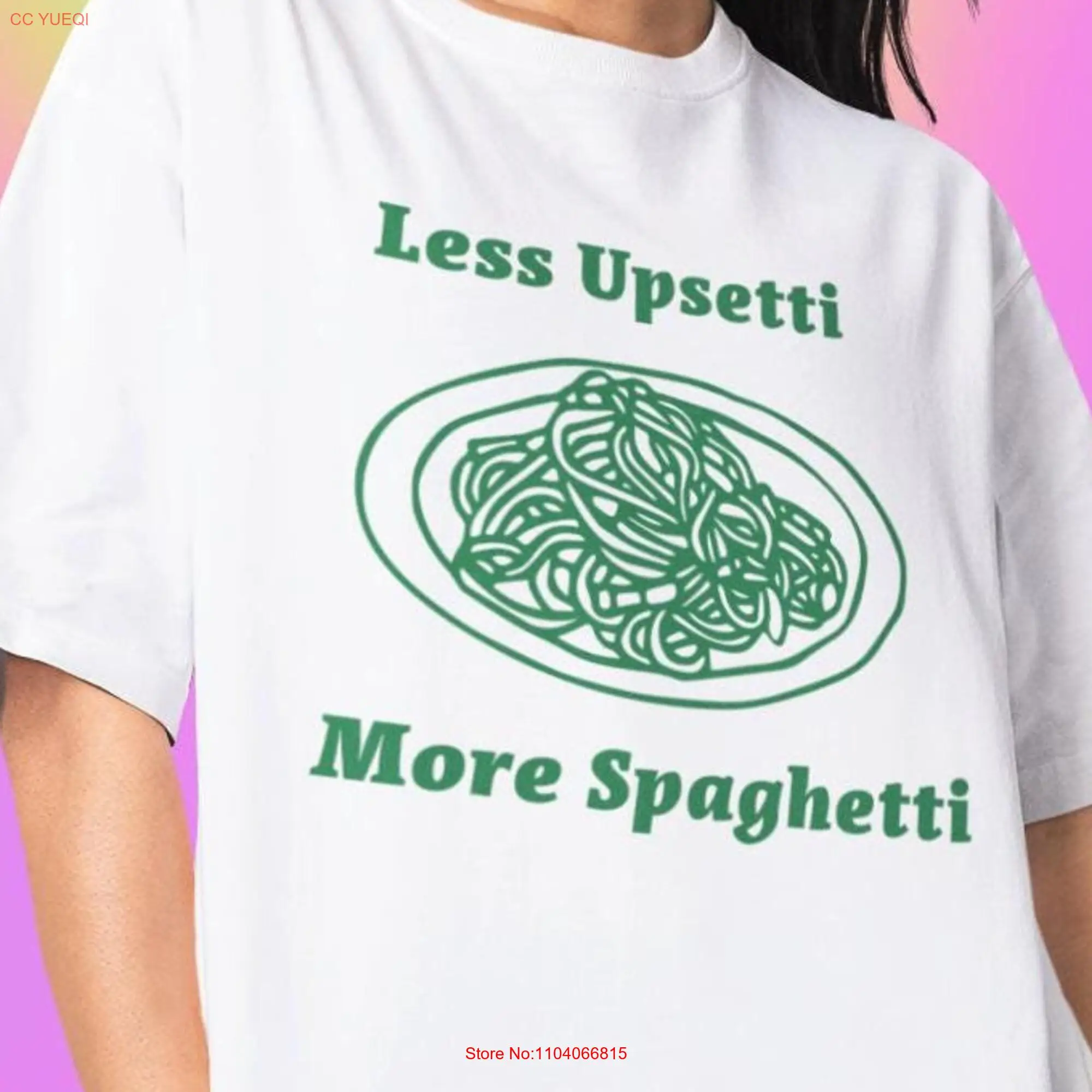 Less Upsetti More Spaghetti T Shirt sweaT gift graphic tees aesthetic pasta tee long or short sleeves