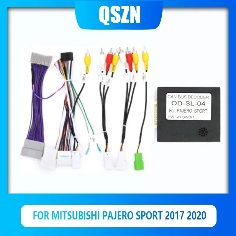 QSZN DVD Canbus Box  OD-SL-04 For 2017 MITSUBISHI PAJERO SPORT 2020  Android 2 din Harness Wiring Cables Car Radio