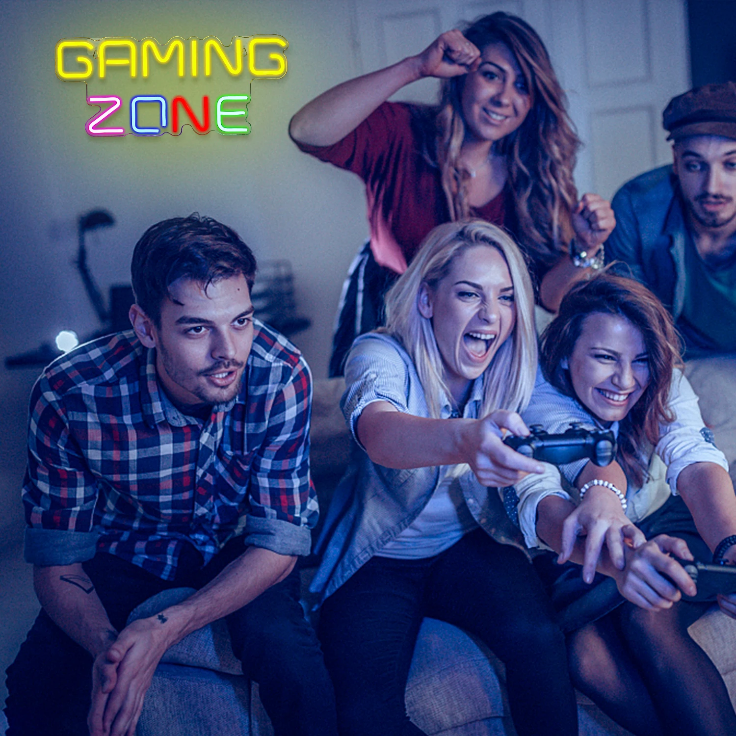 Gaming-Serie Leucht reklame Spiel zone Leucht reklamen führte bunte Neon für Wand dekoration USB-Schlafzimmer Spiel Party Dekor Mann Höhle Gamer Jungen