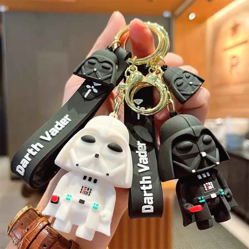 Disney movie Star Wars Darth Vader keychain Empire Stormtrooper Yoda doll boy backpack pendant gift