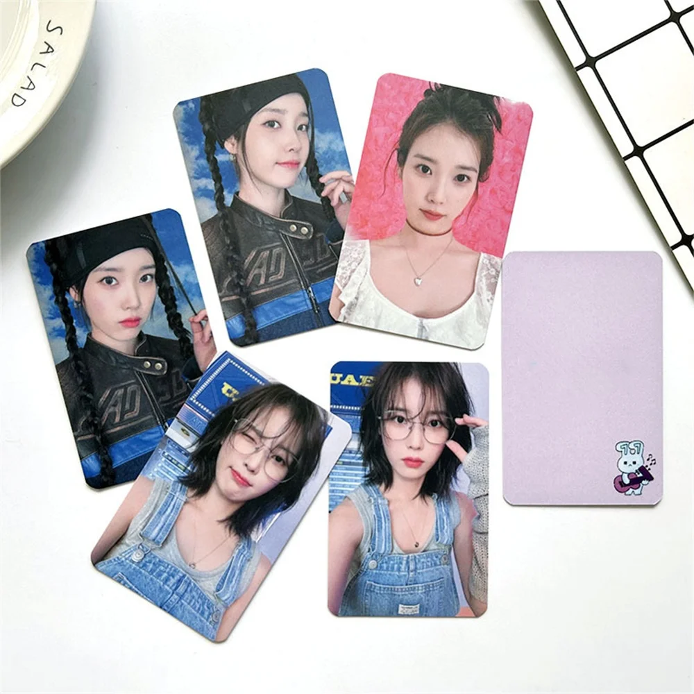 8Pcs/Set KPOP IU UAENA 7th Membership Gift Photocards Lee Ji Eun Selfie Fashion Lomo Cards Two Sides Postcards Fans Collectibles