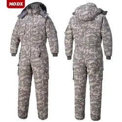Men Winter Thicken One-piece Workwear Windproof Waterproof Tactics Cotton Jumpsuit Warehouse Cold Storage Protective Clothing