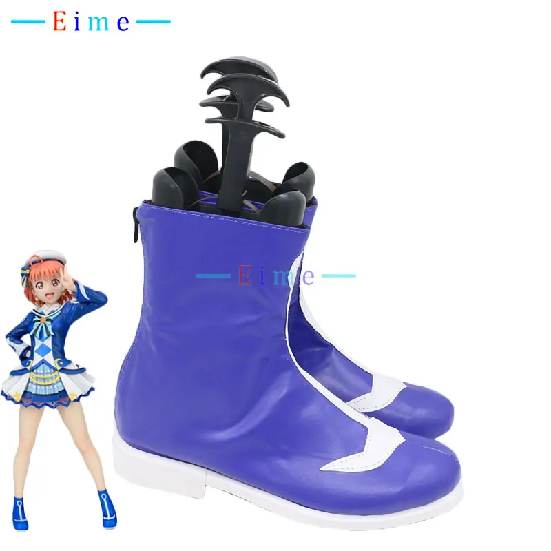 Lovelive Aqours OP2 Takami Chika Scarpe Cosplay Kunikida Hanamaru Kurosawa Dia Scarpe Stivali di Halloween Anime Puntelli Custom Made