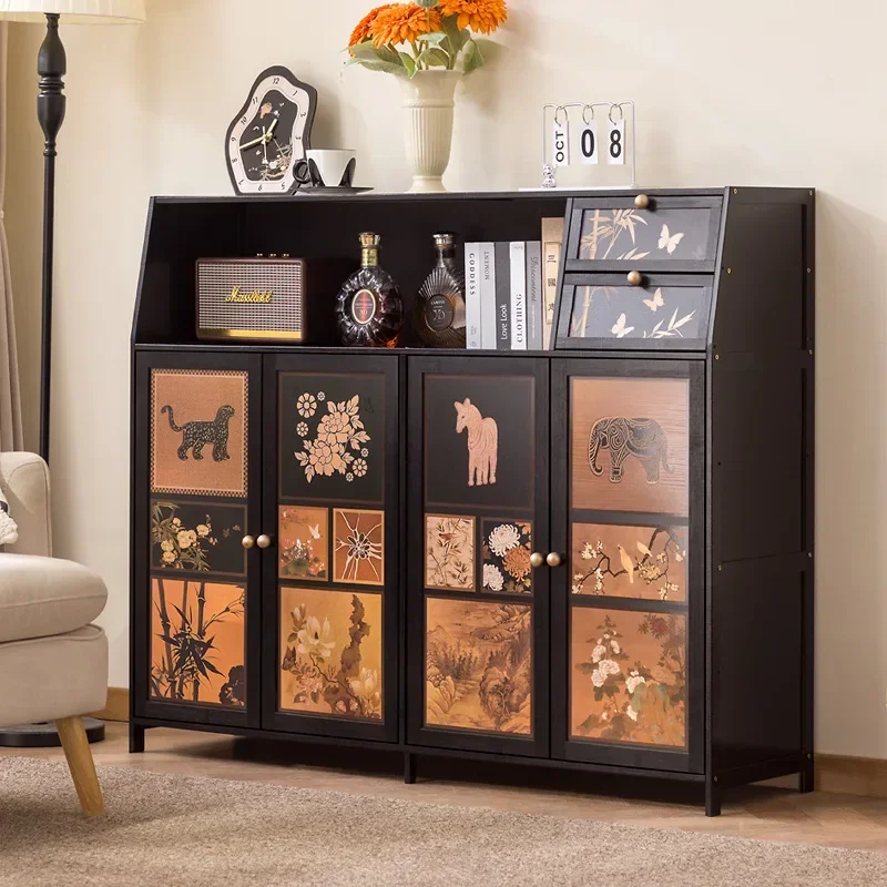 Multi-functional Side cabinet Household living room Wall integrated locker Coffee cabinet Cabinet