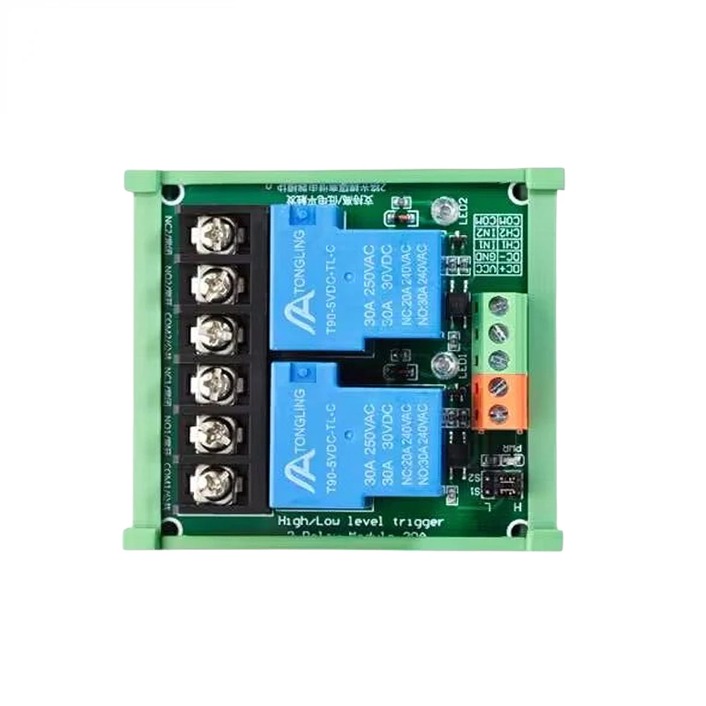 5V Relay Module 30A With Optocoupler 1 2 4 Channel With Guide Rail Frame Isolation Supports High And Low Triger Trigger