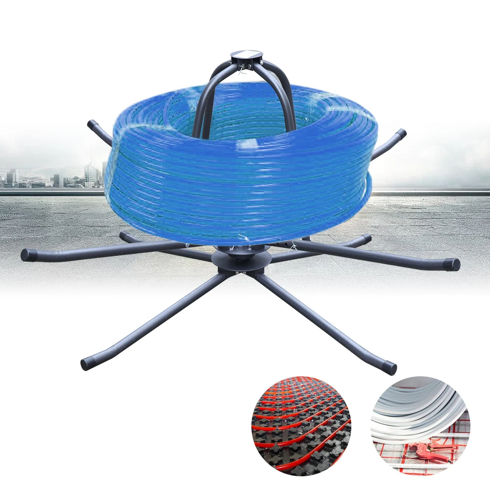 Underfloor heating Pipe reel Unwinder Pipe Reel Dispenser Cable Unwinder with Transport Bag