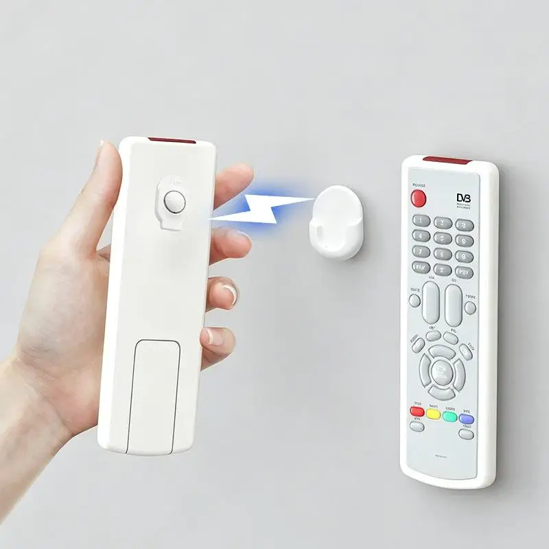 2Pcs Strong Magnetic Remote Control Holder Wall Mount TV Remote Wall Mount Holder Hook Fan Remote Holder Magnetic Hooks
