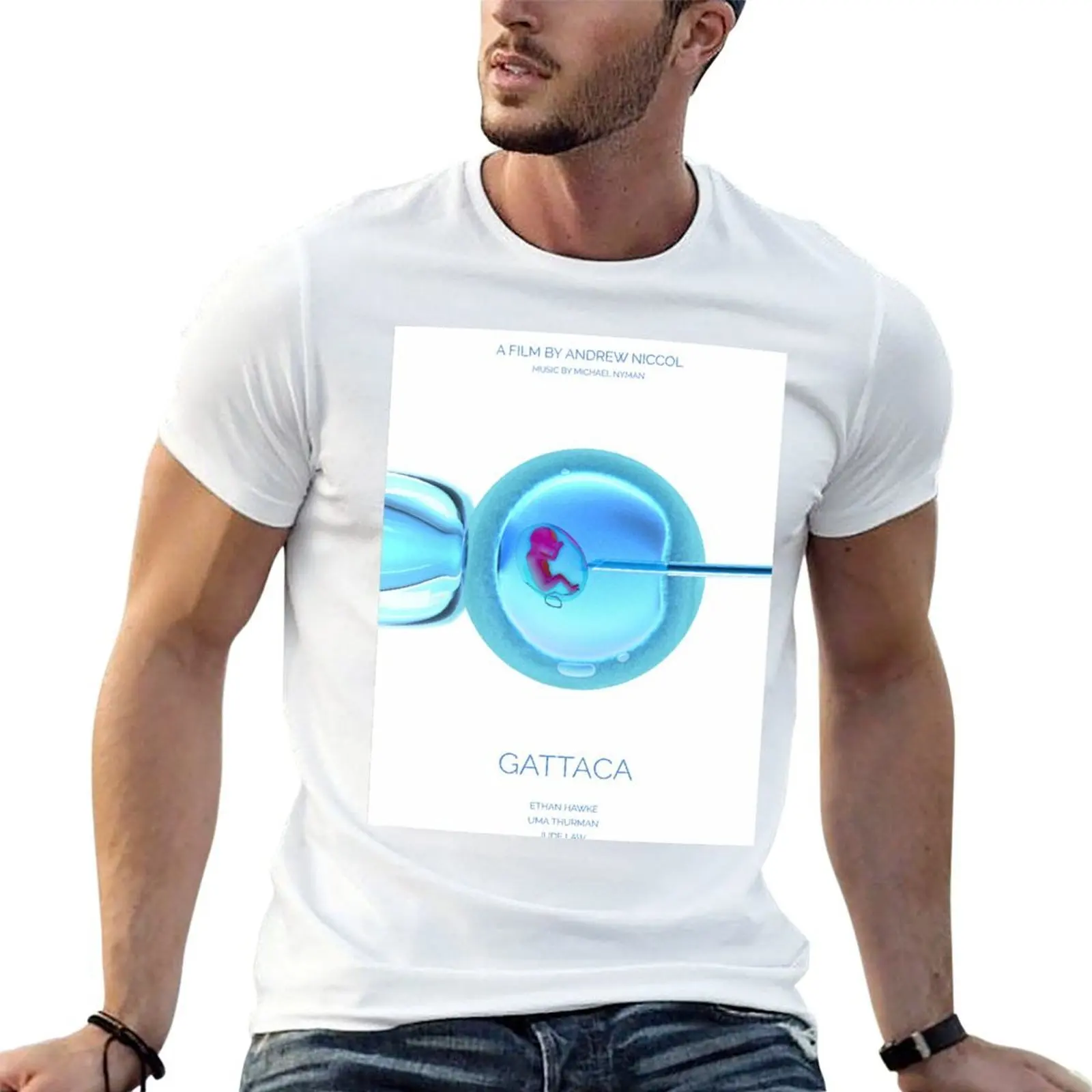 

Gattaca, film, Ethan Hawke, Uma Thurman, Jude Law T-Shirt t shirts for man cotton t shirts for man cotton funny T-Shirt