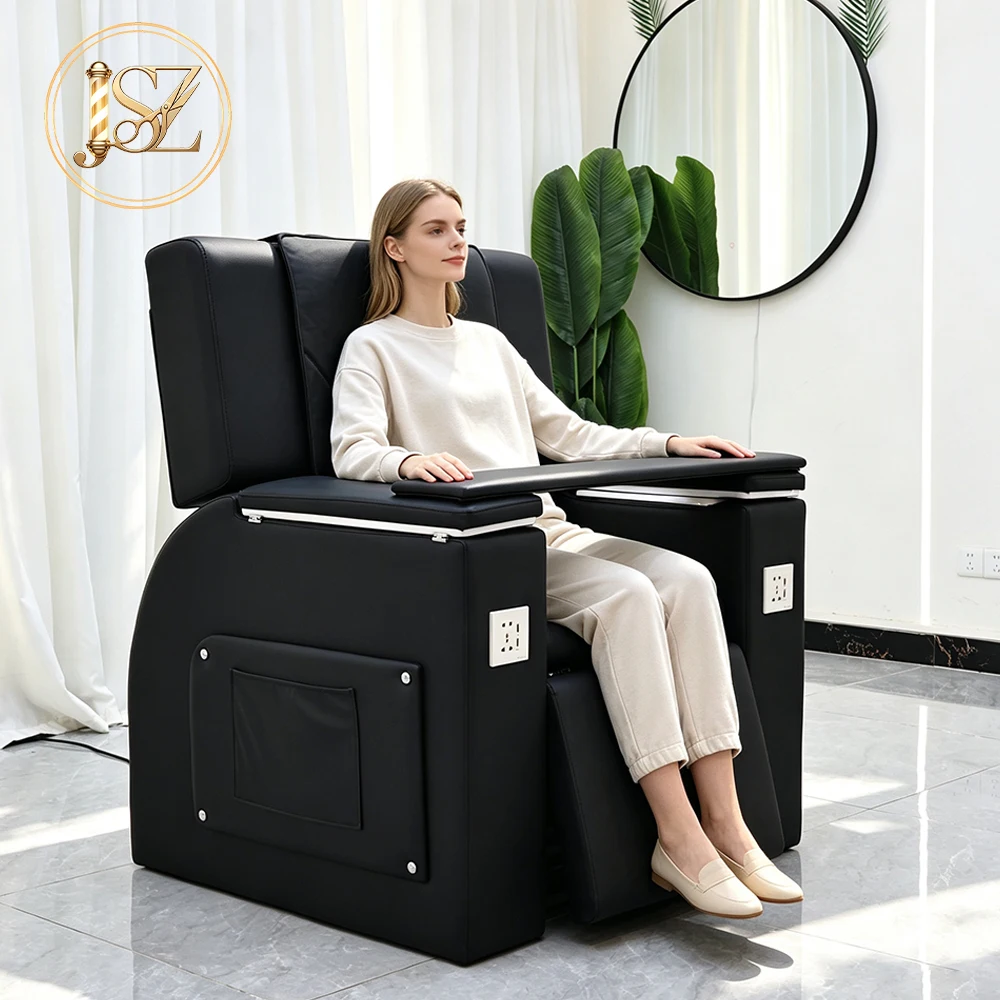 Beauty Salon Furniture Electric Pedicure Chair Multifunctional Spa Manicure Nail Chair with Built-in Power Ports Storage Bag