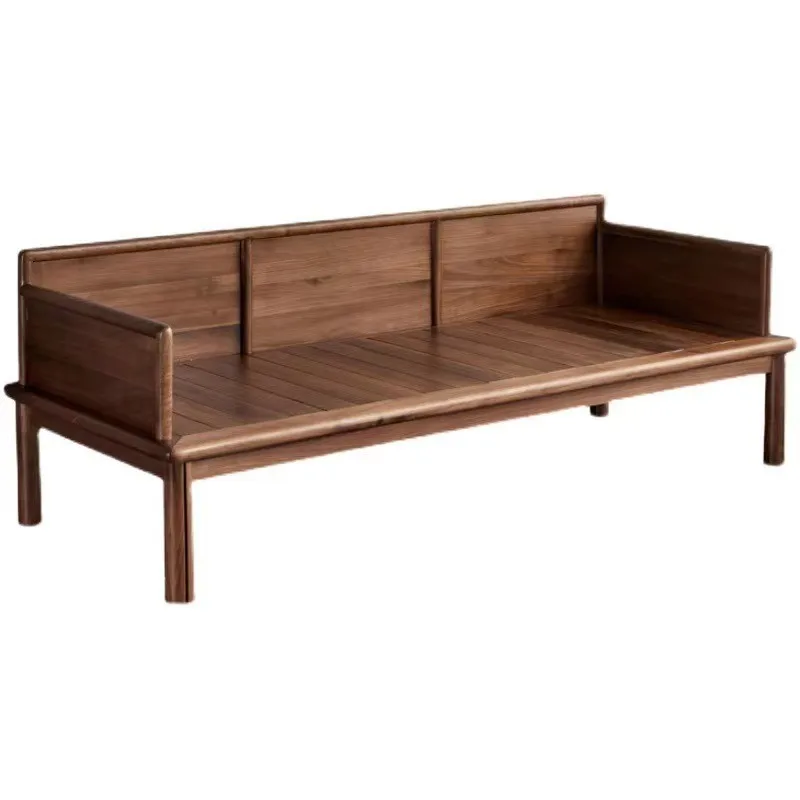 

Chinese solid wood sofa bed telescopic sliding window old elm living room furniture zen arhat bed small apartment arhat bed