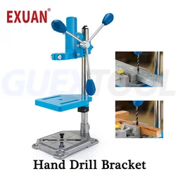 Hand Drill Bracket Electric Bench Drill Stand Micro Aluminum Alloy Drilling Platform Woodwork Rotary Collet Household Workbench