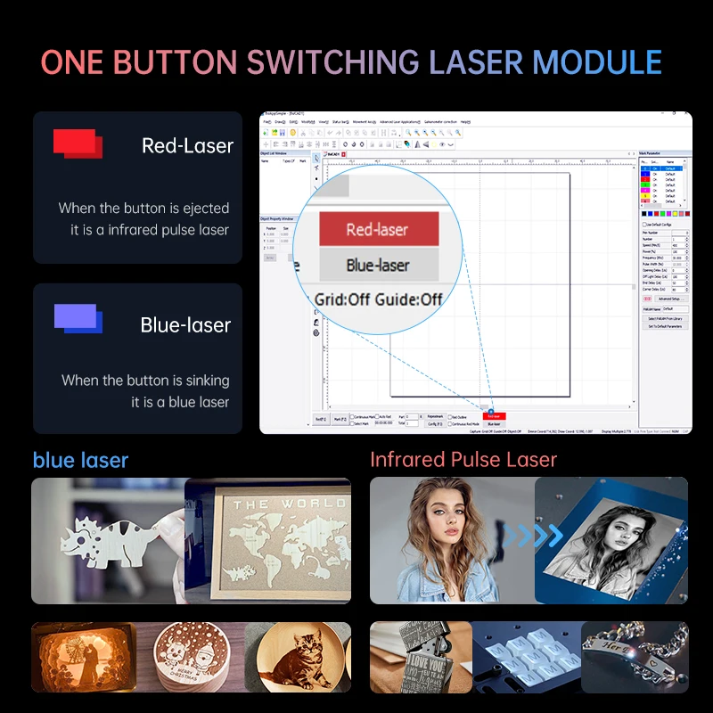 DAJA M4 PRO Fiber Marking Machine Portable Dual Laser Engraver for All Material Jewelry Wood Metal Plastic Leather Glass Ring