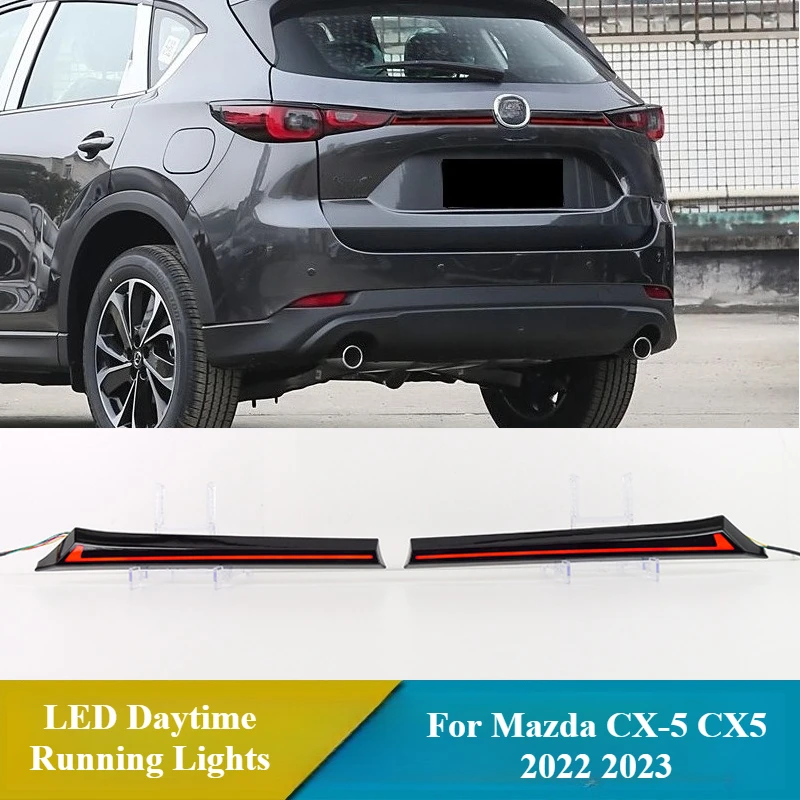 

Для Mazda CX-5 CX5 2022 2023, светодиодные дневные ходовые огни, стоп-сигнал, динамические указатели поворота, отражатель, задний багажник, сквозная лампа