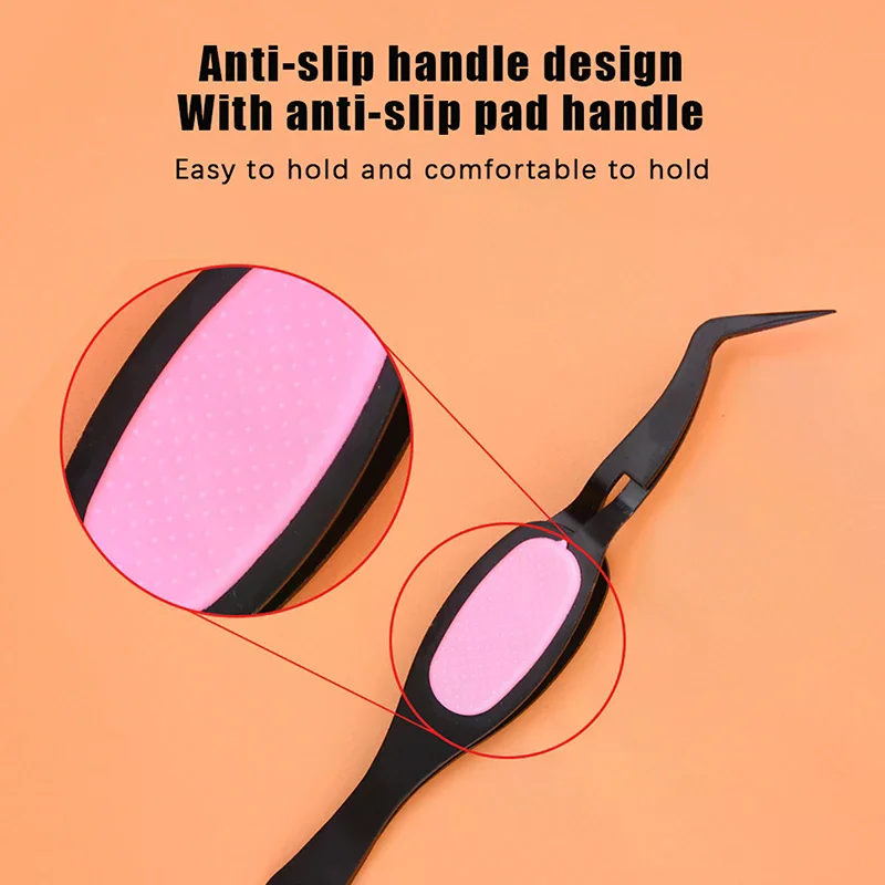 Reverse Tweezers Straight Curved Tweezer X-shaped Stainless Steel Multifunctional Eyelash Curler Extension Antislip Makeup Tool