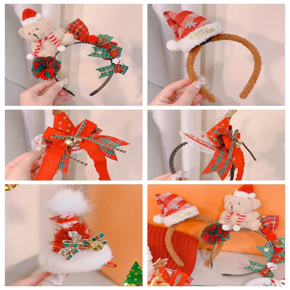 Hair Accessories Christmas Headband Hairpin Xmas Santa Claus Hair Hoop Headpiece Merry Chritmas Antler Hair Clip Girls/Female