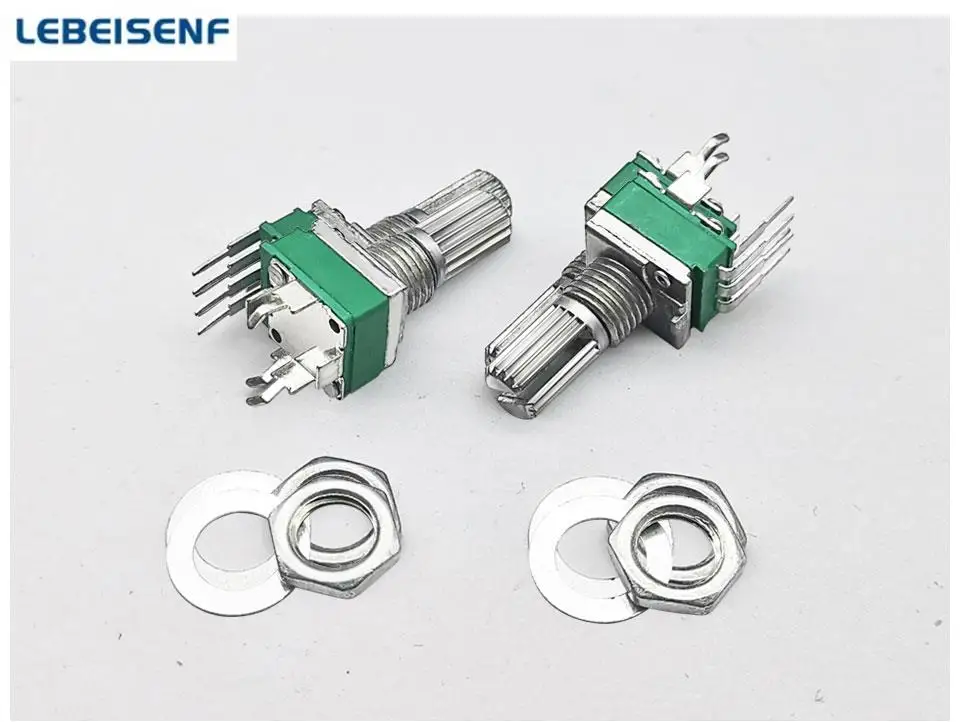 5pcs/lot Sealed RK097N single vertical potentiometer B1K B20K B50K B100K-B1M handle 15MM flowers