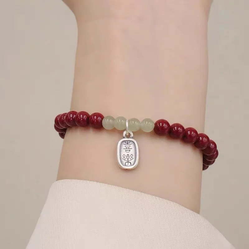 

Natural mineral peace, joy, and charm high-content fortune bracelet women in purple gold