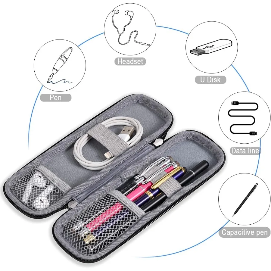 กล่องใส่ดินสอขนาดเล็กกะทัดรัดและพกพาสะดวกสำหรับจัดระเบียบดินสอ ปากกา และอุปกรณ์เครื่องเขียน - เหมาะสำหรับนักเรียนและครู
