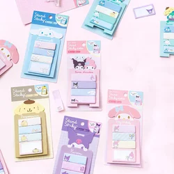 24pcs/lot Melody Kuromi Memo Pad Sanrio Cinnamoroll Sticky Notes Stationery Label Notepad Planner Sticker Post School Supplies