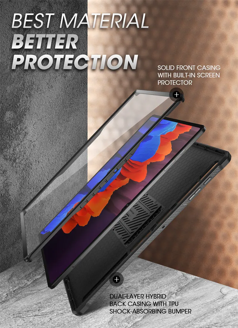 For Samsung Galaxy Tab S9 Ultra / Tab S8 Ultra Case (2022/2023) SUPCASE UB Pro with Built-in Screen Protector