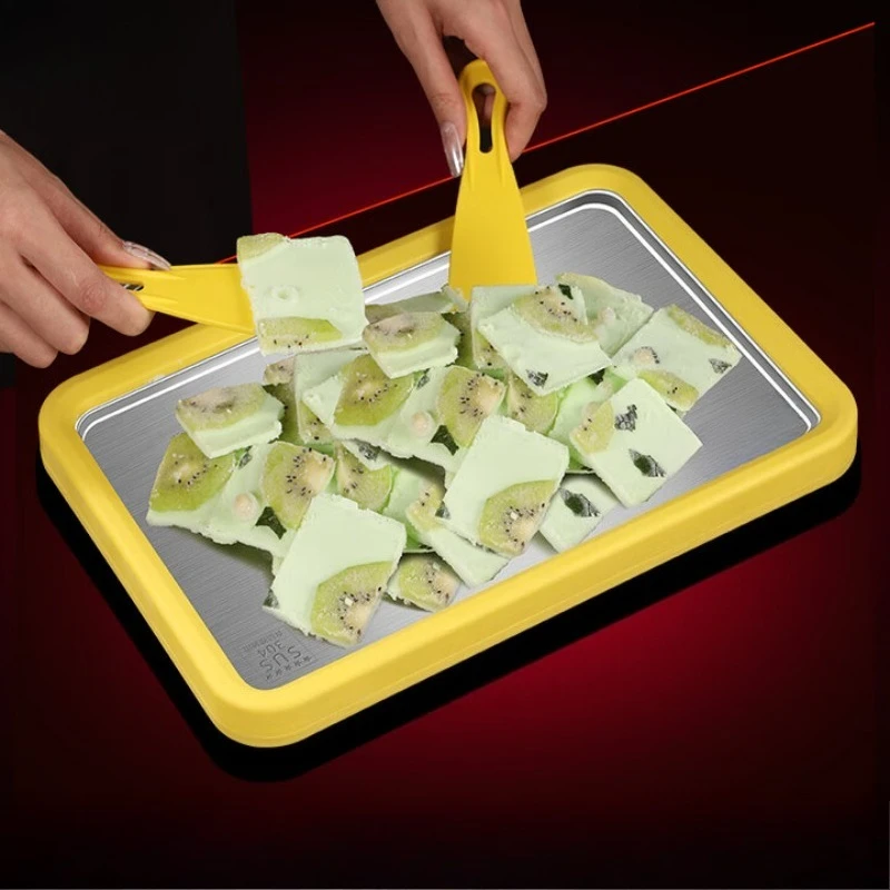 

Plus size fried yogurt machine 304 stainless steel fried ice machine household unplugged children's fried yogurt tool plate